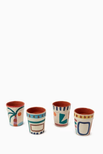 Mouja Cups in Ceramic, Set of 4