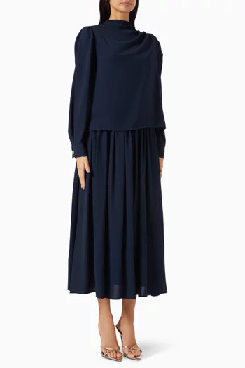 Top & Skirt Set in Crepe