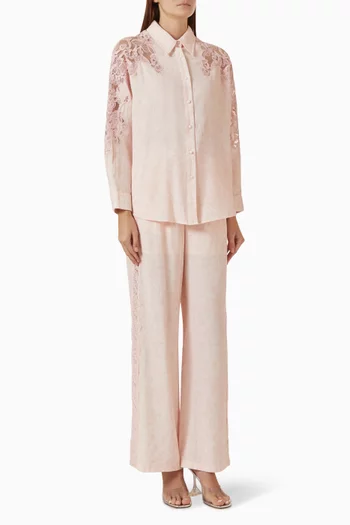 Embroidered Shirt & Pants Set