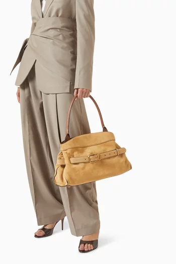 The Dakota Satchel Shoulder Bag in Suede