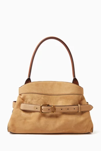 The Dakota Satchel Shoulder Bag in Suede