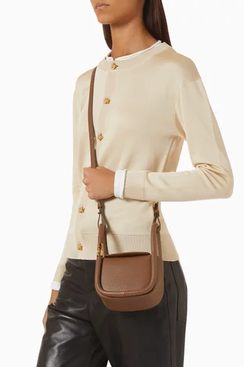Wonton Surreal Tote Bag in Pebbled Calfskin Leather