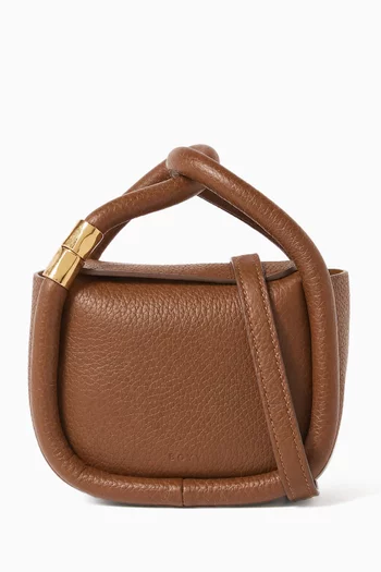 Wonton Surreal Tote Bag in Pebbled Calfskin Leather