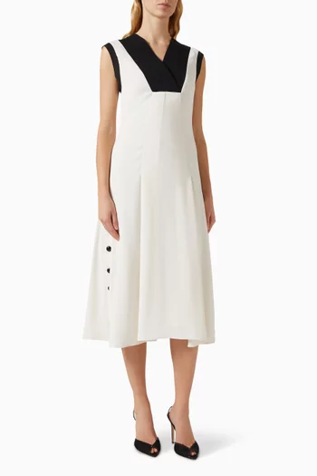 V-neck Midi Dress