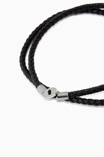 Mario Double Tour Bracelet in Leather
