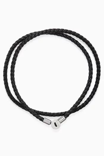 Mario Double Tour Bracelet in Leather