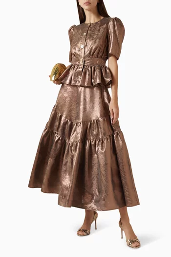 بلوزة بتصميم جرس بأزرار