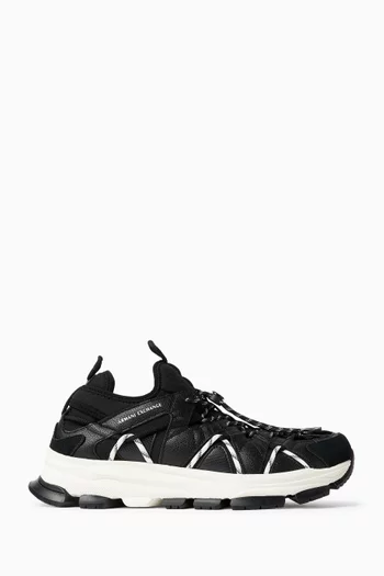 Crash Logo Sneakers in Faux Leather