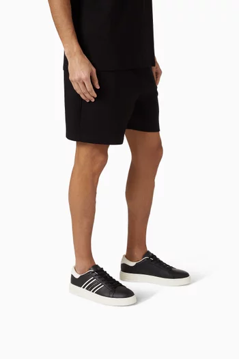 London Side Logo Sneakers in Faux Leather
