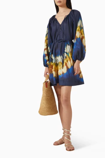 Martine Mini Dress in Ramie