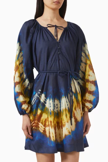 Martine Mini Dress in Ramie