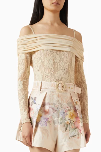 بودي سوت بأكتاف مكشوفة دانتيل