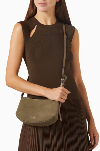 Loop Crossbody Bag in Suede
