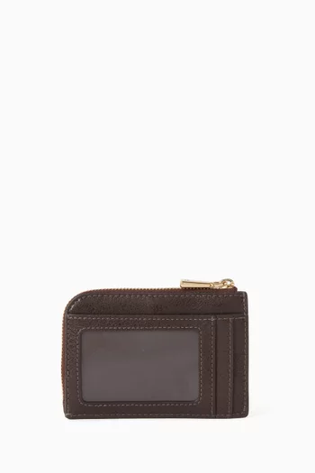 Mini Zip Card Case in Patent Leather