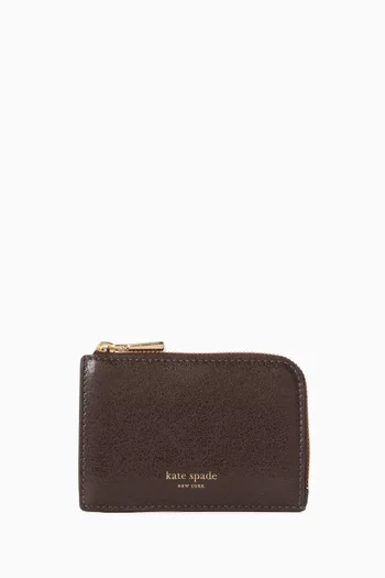 Mini Zip Card Case in Patent Leather