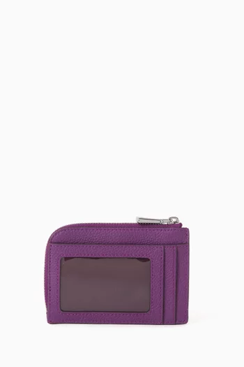 Mini Zip Card Case in Leather