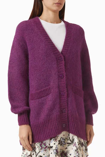 Fuzzy Oversized Cardigan in Alpaca-blend