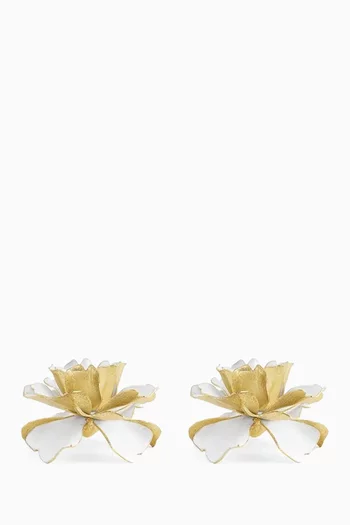 Gardenia Candleholders, Set of 2