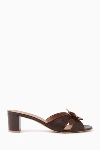 Suri 45 Flower Mules in Raffia