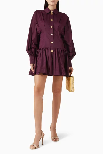 فستان اليكسا قصير مزيج قطن