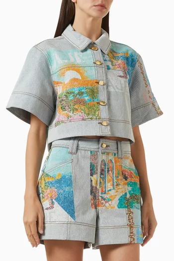 قميص ماي قصير دينم