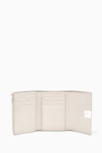 Small Anagram Vertical Wallet in Grained Calfskin