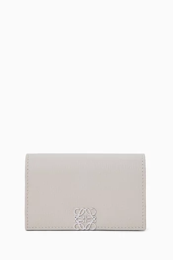 Anagram Business Cardholder in Grained Calfskin