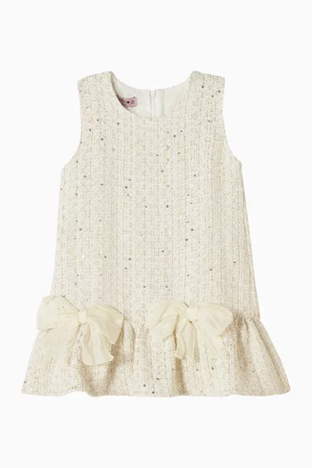 Bow Dress in Tweed