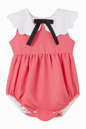 Bow-appliqué Romper
