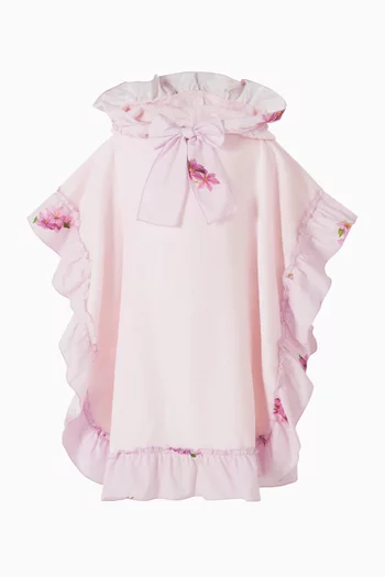 Lilac Flower Beach Poncho