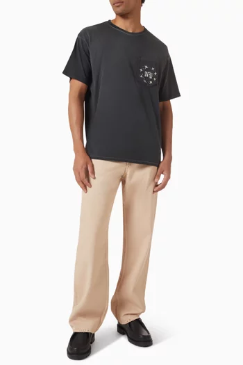 NY Pocket Washed T-shirt in Cotton