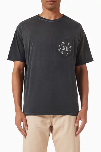 NY Pocket Washed T-shirt in Cotton