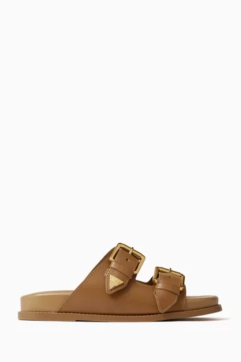High Summer I Slides in Leather