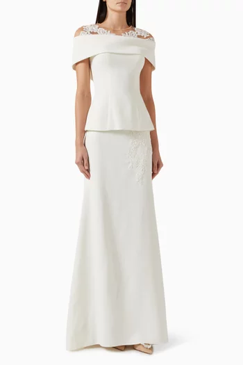 Katie Top & Skirt Set in Crepe