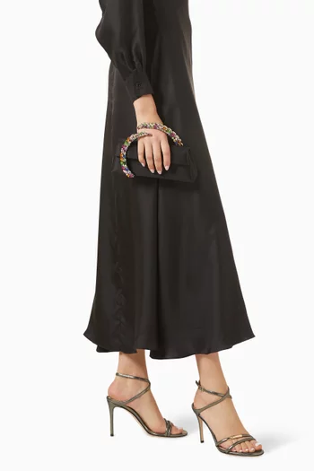 Karma Spiral Clutch in Satin