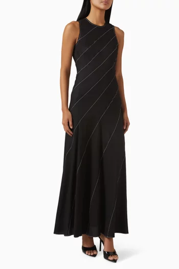 Rinea Open-back Dress in Linen Blend