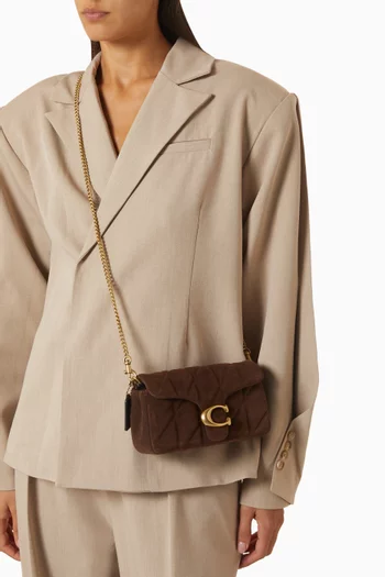 Tabby 19 Quilted Crossbody Bag in Suede