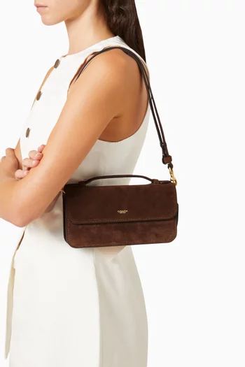 Elora Top-handle Crossbody Bag in Suede
