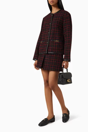 Sculpted C Mini Skirt in Tweed