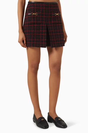 Sculpted C Mini Skirt in Tweed