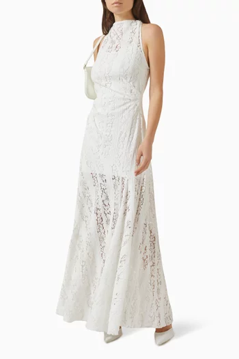 Henrietta High-neck Dress in Lace