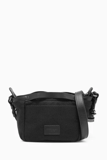 Crossbody Bag in Mesh & Leather