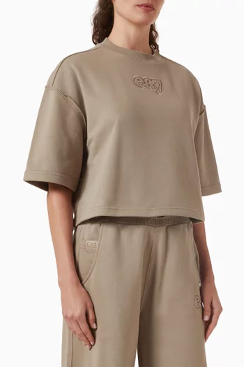 Strass Logo Boxy-fit T-shirt