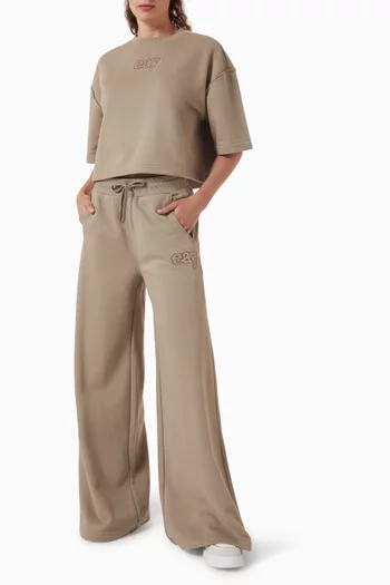 EA7 Strass Logo Sweatpants
