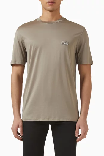 Logo T-shirt in Cotton & Lyocell