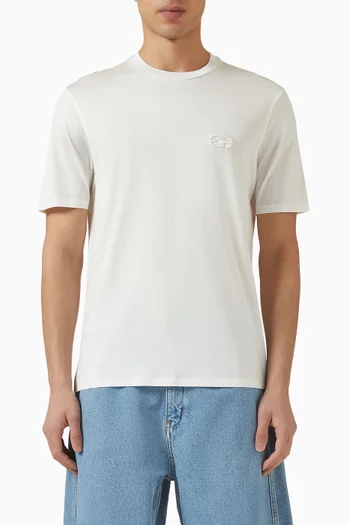 Logo T-shirt in Cotton & Lyocell