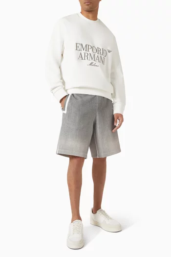 Gradient Bermuda Shorts in Double Jersey