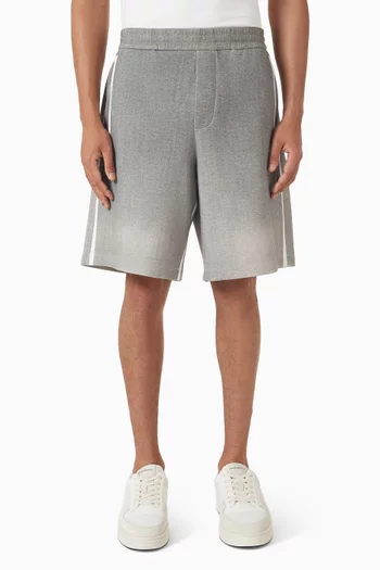 Gradient Bermuda Shorts in Double Jersey