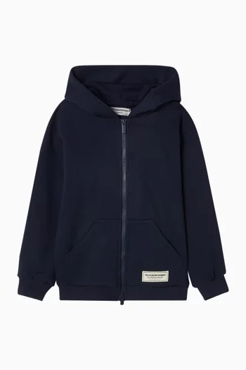 Oversized Zip Hoodie in Organic Cotton-fleece