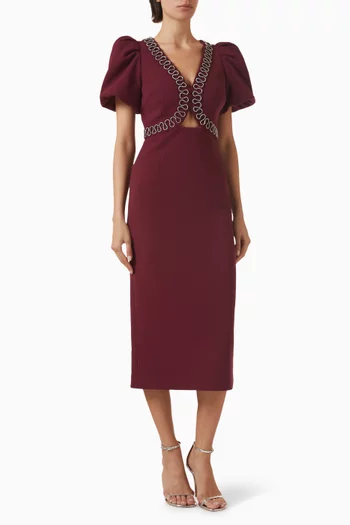 Cava Embellished Midi Dress